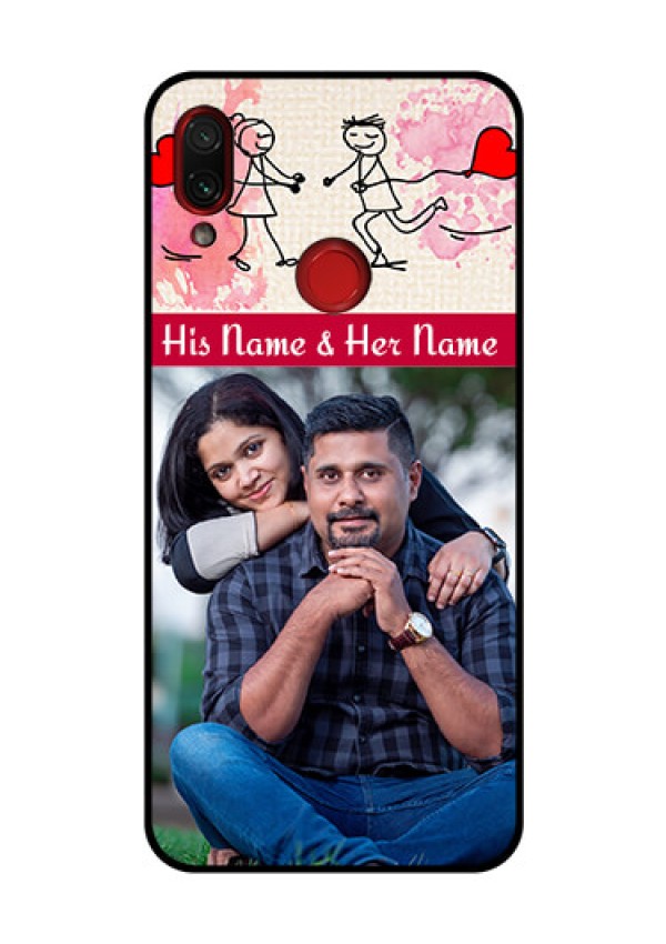 Redmi Note 7 Pro Photo Printing on Glass Case  - You and Me Case Design