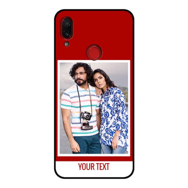 Redmi Note 7 Pro Personalized Glass Phone Case - Simple Red Color Design Redmi Note 7 Pro Personalized Glass Phone Case - Simple Red Color Design