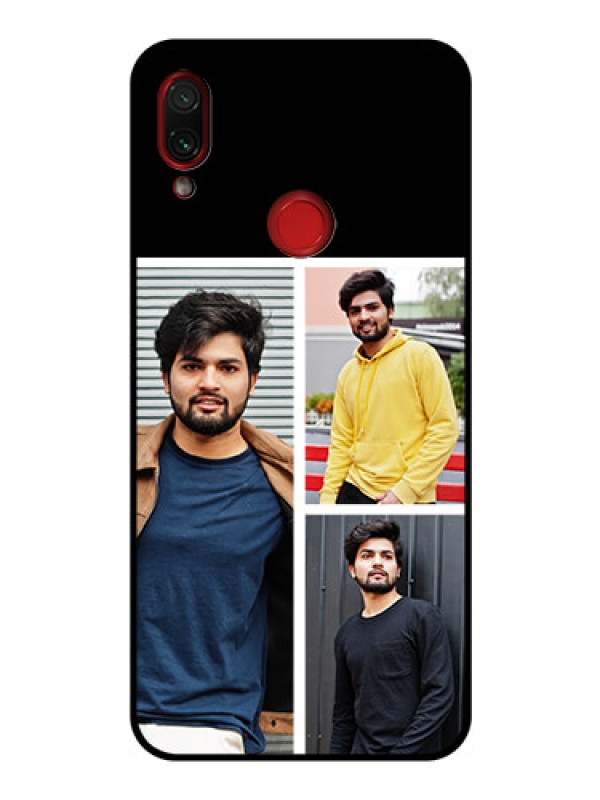 Custom Redmi Note 7 Pro Photo Printing on Glass Case  - Upload Multiple Picture Design