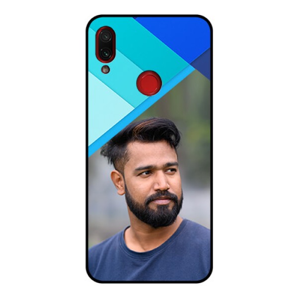 Redmi Note 7 Pro Custom Glass Phone Case  - Blue Pattern Design