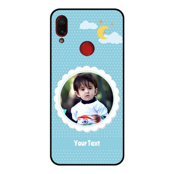 Redmi Note 7 Pro Personalised Glass Phone Case  - Violet Pattern Design