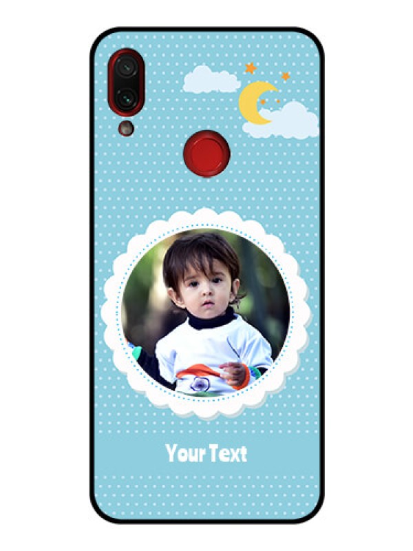 Custom Redmi Note 7 Pro Personalised Glass Phone Case  - Violet Pattern Design