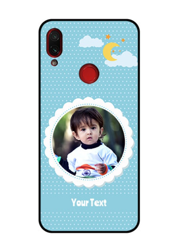 Redmi Note 7 Pro Personalised Glass Phone Case  - Violet Pattern Design