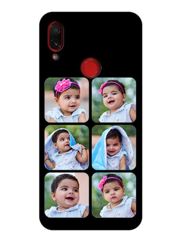 Custom Redmi Note 7 Pro Photo Printing on Glass Case  - Multiple Pictures Design