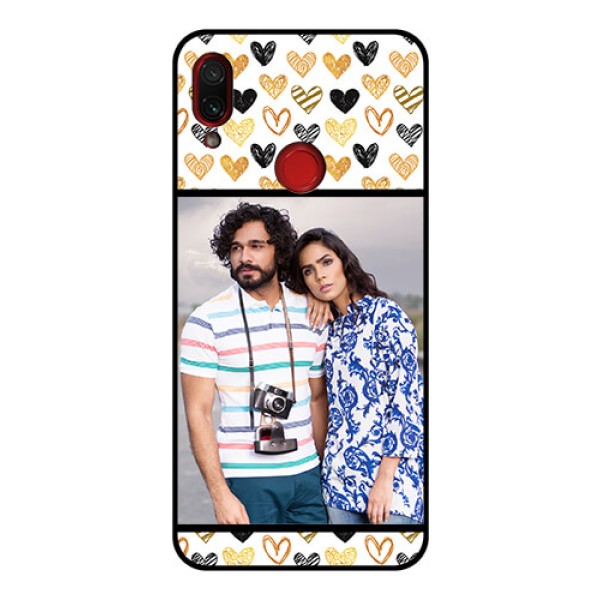 Redmi Note 7 Pro Photo Printing on Glass Case  - Love Symbol Design