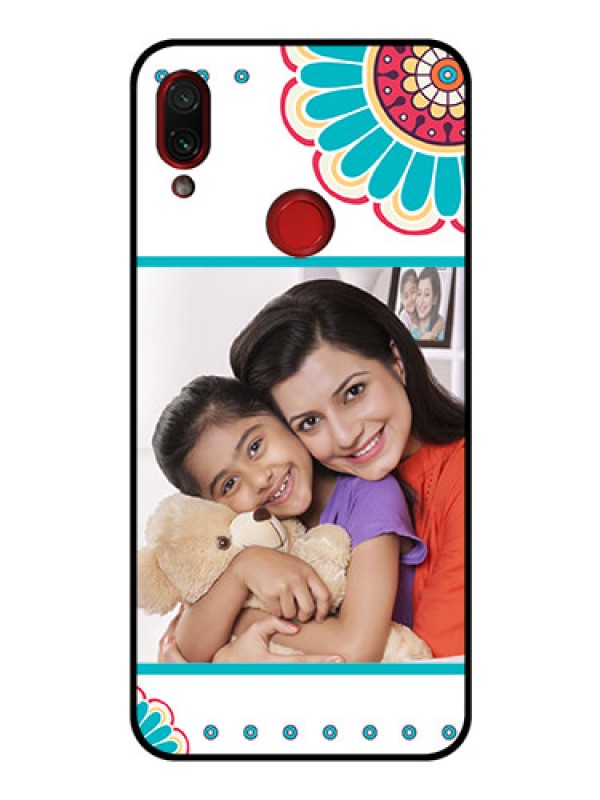 Custom Redmi Note 7 Pro Custom Glass Phone Case  - Flower Design