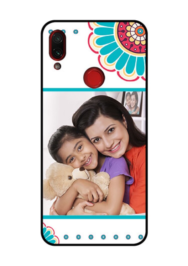 Redmi Note 7 Pro Custom Glass Phone Case  - Flower Design