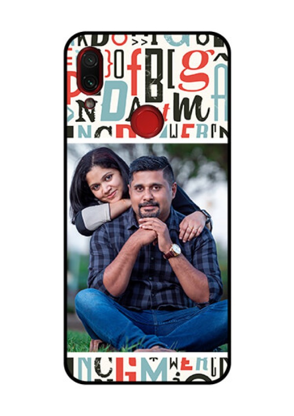 Redmi Note 7 Pro Personalized Glass Phone Case  - Alphabet Design