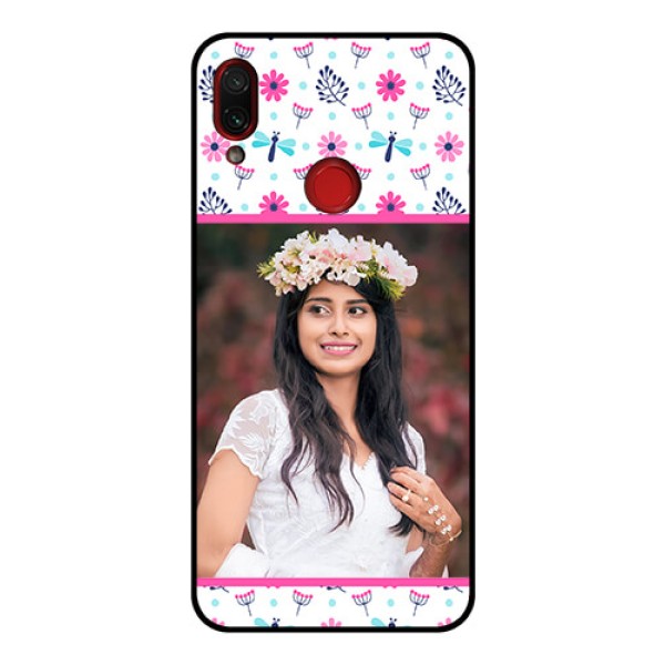 Redmi Note 7 Pro Photo Printing on Glass Case - Colorful Flower Design Redmi Note 7 Pro Photo Printing on Glass Case - Colorful Flower Design