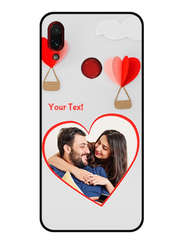Custom Redmi Note 7 Pro Custom Glass Mobile Case  - Parachute Love Design