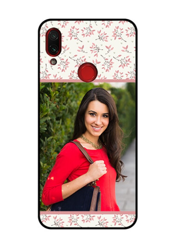 Redmi Note 7 Pro Custom Glass Phone Case  - Premium Floral Design
