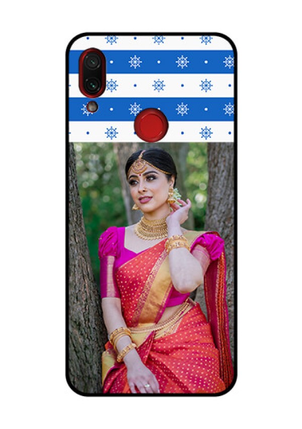 Redmi Note 7 Pro Photo Printing on Glass Case  - Snow Pattern Design