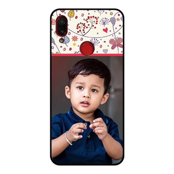Redmi Note 7 Pro Custom Glass Mobile Case  - Premium Floral Design