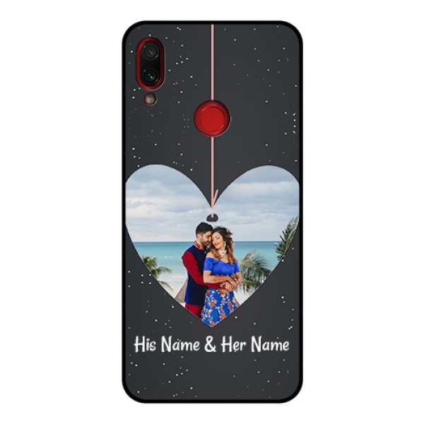 Redmi Note 7 Pro Custom Glass Phone Case  - Hanging Heart Design