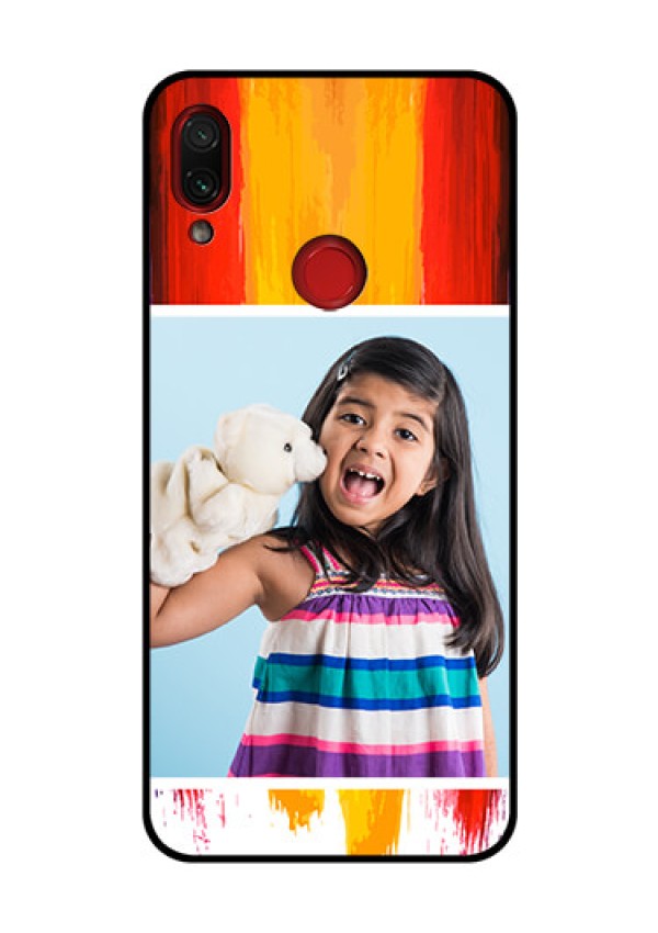 Redmi Note 7 Pro Personalized Glass Phone Case  - Multi Color Design