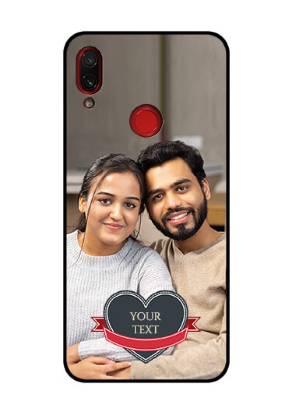 Redmi Note 7 Pro Custom Glass Phone Case  - Just Married Couple Design