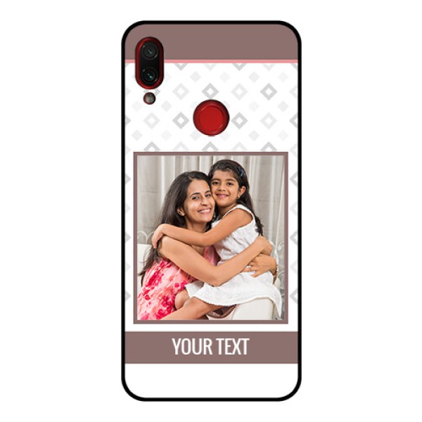 Redmi Note 7 Pro Photo Printing on Glass Case - Simple Diamond Design Redmi Note 7 Pro Photo Printing on Glass Case - Simple Diamond Design