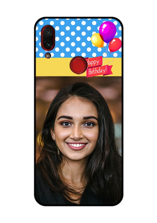 Redmi Note 7 Pro Custom Glass Mobile Case  - Happy Birthday Design