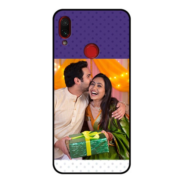 Redmi Note 7 Pro Personalized Glass Phone Case - Violet Pattern Design Redmi Note 7 Pro Personalized Glass Phone Case - Violet Pattern Design