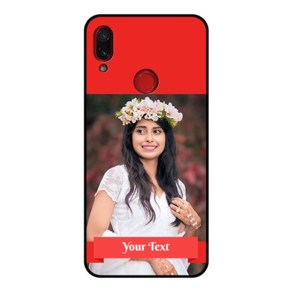 Redmi Note 7 Pro Custom Glass Phone Case - Simple Red Color Design Redmi Note 7 Pro Custom Glass Phone Case - Simple Red Color Design