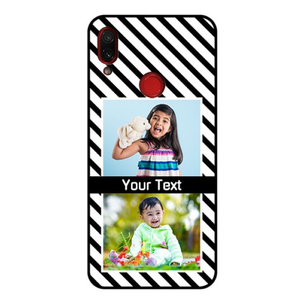 Redmi Note 7 Pro Photo Printing on Glass Case - Black And White Stripes Design Redmi Note 7 Pro Photo Printing on Glass Case - Black And White Stripes Design