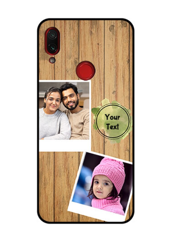 Redmi Note 7 Pro Custom Glass Phone Case  - Wooden Texture Design