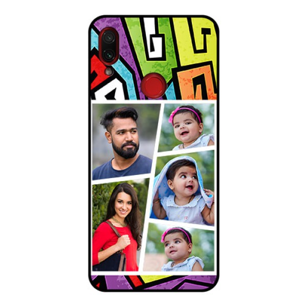 Redmi Note 7 Pro Custom Glass Phone Case - Graffiti pattern Design Redmi Note 7 Pro Custom Glass Phone Case - Graffiti pattern Design