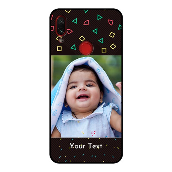 Redmi Note 7 Pro Custom Glass Phone Case - with confetti birthday design Redmi Note 7 Pro Custom Glass Phone Case - with confetti birthday design