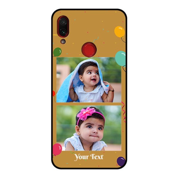 Redmi Note 7 Pro Personalized Glass Phone Case - Image Holder with Birthday Celebrations Design Redmi Note 7 Pro Personalized Glass Phone Case - Image Holder with Birthday Celebrations Design