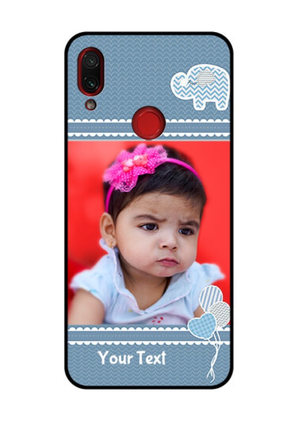 Redmi Note 7 Pro Photo Printing on Glass Case  - with Kids Pattern Design