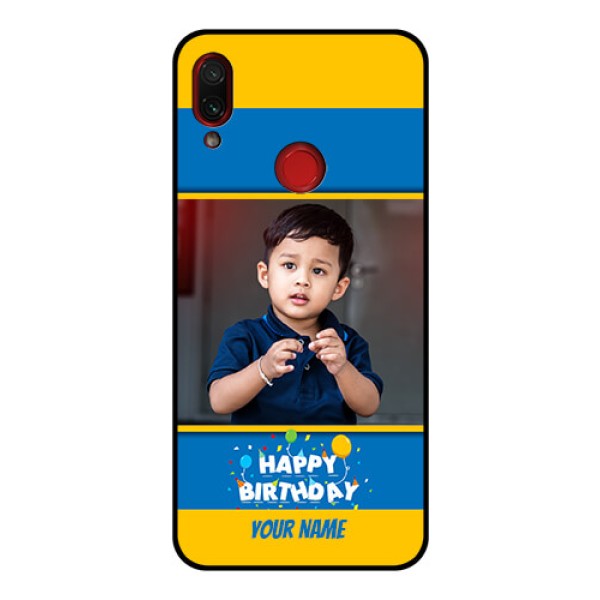 Redmi Note 7 Pro Custom Glass Mobile Case - Birthday Wishes Design Redmi Note 7 Pro Custom Glass Mobile Case - Birthday Wishes Design