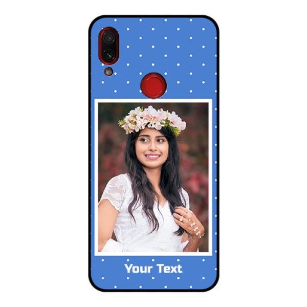 Redmi Note 7 Pro Photo Printing on Glass Case  - Polka dots design