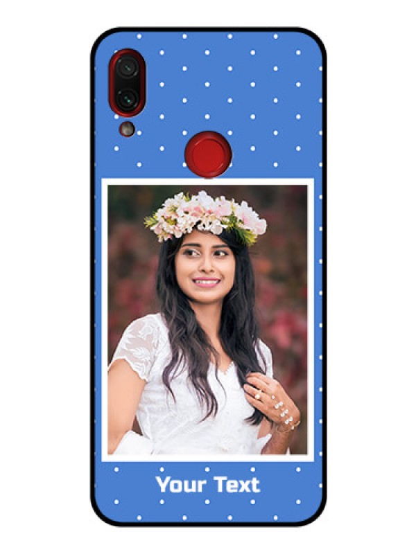 Custom Redmi Note 7 Pro Photo Printing on Glass Case  - Polka dots design