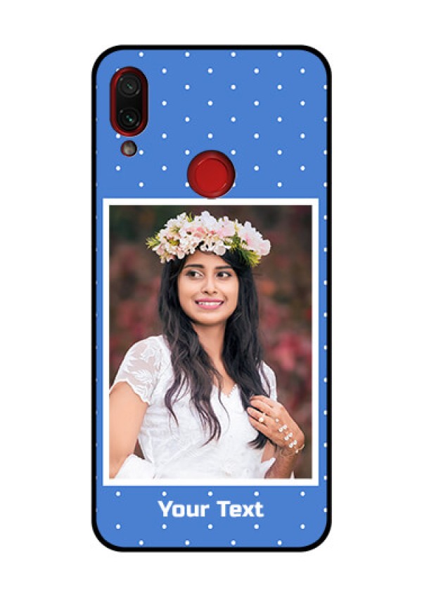 Redmi Note 7 Pro Photo Printing on Glass Case  - Polka dots design