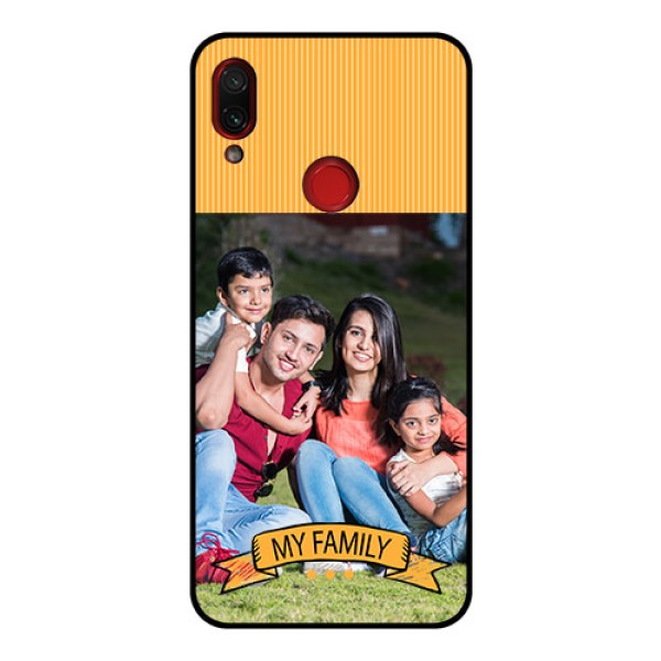 Redmi Note 7 Pro Custom Glass Phone Case  - My Family Design