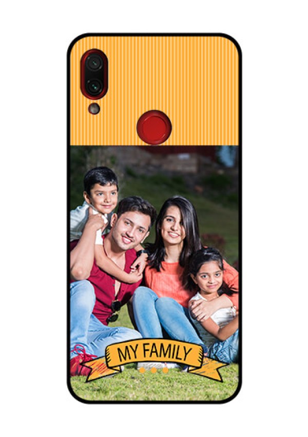 Redmi Note 7 Pro Custom Glass Phone Case  - My Family Design