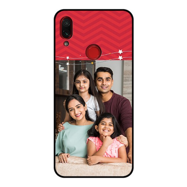Redmi Note 7 Pro Personalized Glass Phone Case  - Happy Family Design