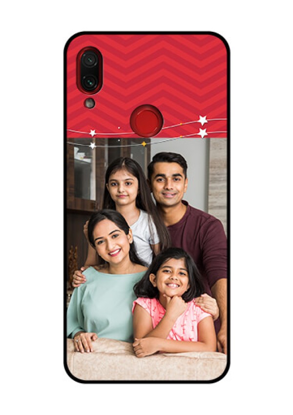Redmi Note 7 Pro Personalized Glass Phone Case  - Happy Family Design