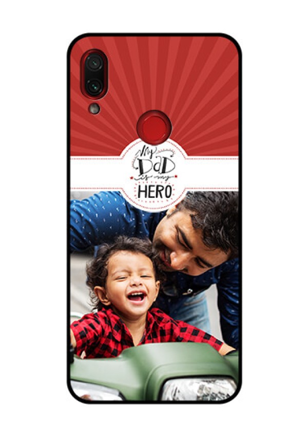 Redmi Note 7 Pro Photo Printing on Glass Case  - My Dad Hero Design