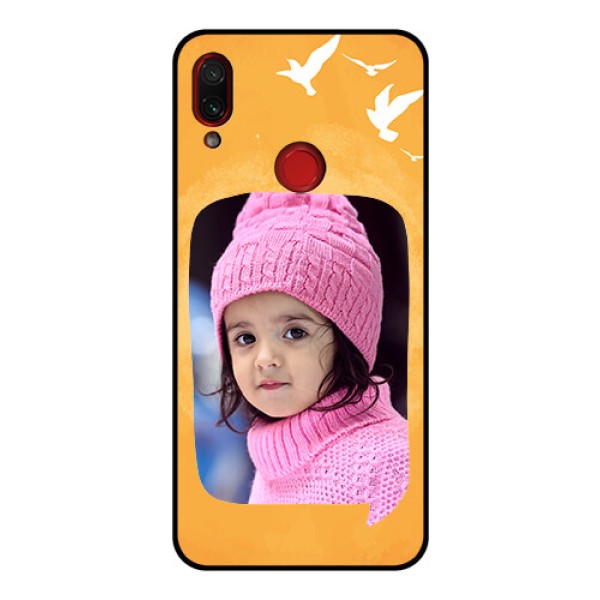 Redmi Note 7 Pro Personalized Glass Phone Case - Water Color Design with Bird Icons Redmi Note 7 Pro Personalized Glass Phone Case - Water Color Design with Bird Icons