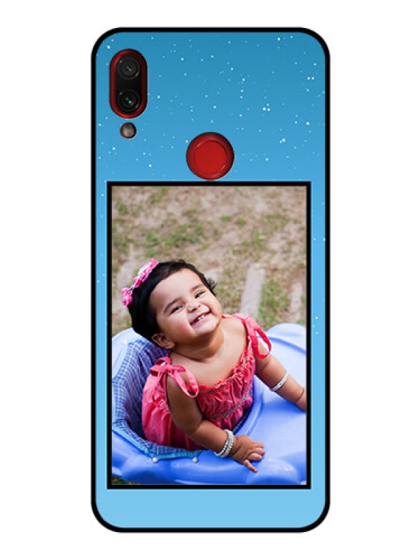 Custom Redmi Note 7 Pro Custom Glass Mobile Case  - Wave Pattern Colorful Design