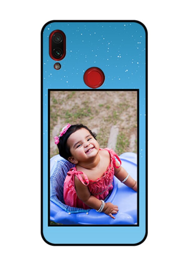 Redmi Note 7 Pro Custom Glass Mobile Case  - Wave Pattern Colorful Design