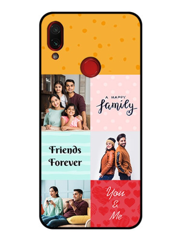 Custom Redmi Note 7 Pro Personalized Glass Phone Case  - Images with Quotes Design