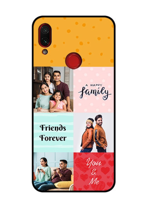 Redmi Note 7 Pro Personalized Glass Phone Case  - Images with Quotes Design