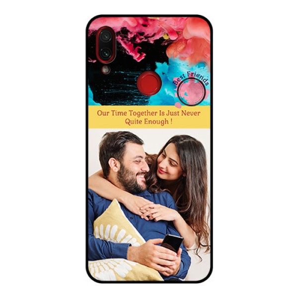 Redmi Note 7 Pro Custom Glass Mobile Case - Quote with Acrylic Painting Design Redmi Note 7 Pro Custom Glass Mobile Case - Quote with Acrylic Painting Design