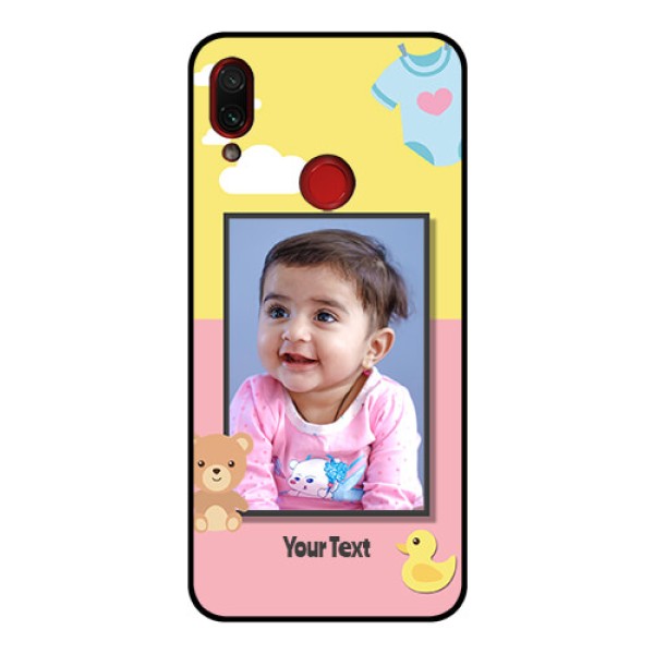 Redmi Note 7 Pro Photo Printing on Glass Case  - Kids 2 Color Design