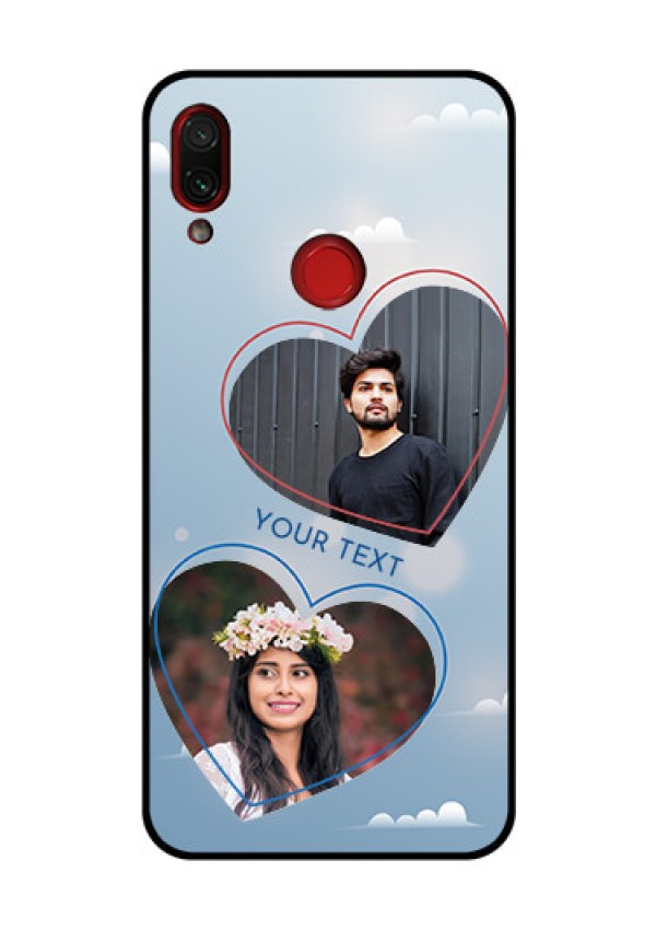 Redmi Note 7 Pro Custom Glass Mobile Case  - Blue Color Couple Design 
