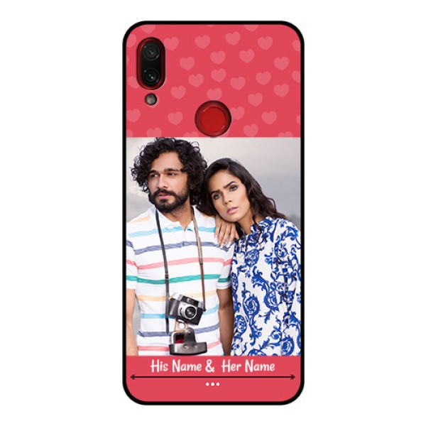 Redmi Note 7 Pro Photo Printing on Glass Case  - Simple Love Design