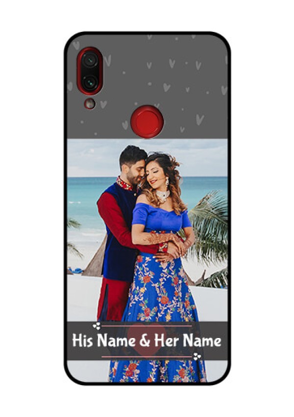 Redmi Note 7 Pro Custom Glass Mobile Case  - Buy Love Design with Photo Online