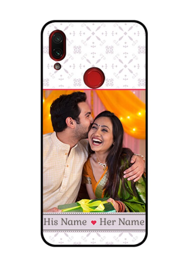 Redmi Note 7 Pro Custom Glass Mobile Case  - with Photo and Ethnic Design